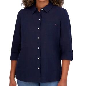 NWT | Tommy Hilfiger Navy Blue Button Down Shirt​